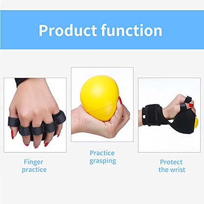 Anti-spasticity Ball Splint Hand Finger for Hand Stroke Hemiplegia Finger Recovery Spasm Dystonia Hemiplegia Finger Training Hand Functional Impairment for Children and Men and Women (Medium) - size: Medium