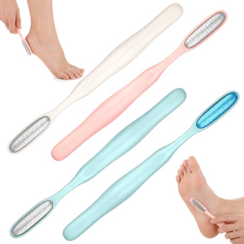 4 Pack Precision Callus Remover for Toe Mini Foot File Exfoliator for Hard Skin Corns and Dead Skin Stainless Steel Reusable Pedicure Tool (Blue) - color: Blue