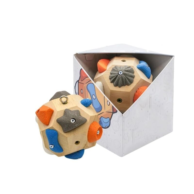 Handcrafted Boulder Block，Build Strength and Precision，Rock Climbing Training Balls for Take It Out Anytime，3D Rock Climbing Ball，Hand-Held Rock Climbing Challenge Toy for Rock Climbers(1Set)