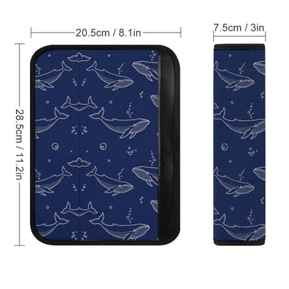 2 Pack Universal Soft and Comfortable Seat Belt Cover for Kids, Car Seats Pushchair Strollers High Chair Pushchair, Navy Blue Whales Seat Belt Cushion - color: Pattern 547