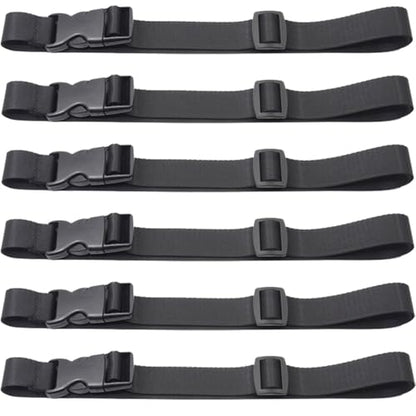 Nylon Strap with Buckle, Quick Release Short Adjustable Straps with Buckles, Securing Tie Down Straps for Backpacking, Compression Golf Bag, Camping Outdoor Activities 1" x 47" 6Pcs - size: 4ft