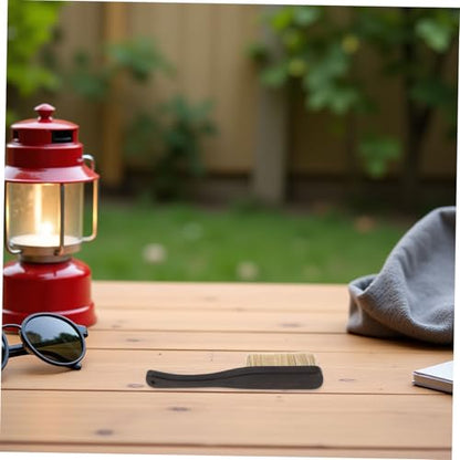 Abaodam Portable Rock Climbing Chalk Brush with Wooden Handle and Boar Hair Bristles Lightweight Design Efficiently Removes Chalk and Dirt for Outdoor Climbing and Workouts