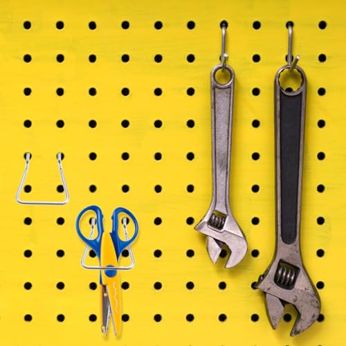 5Pcs Metal Pegboard Hooks Premium Iron Tool Organizer Pegboard Cup Holder for Garage Workshop Office Storage Accessories Rust-Resistant Tool Hanging Board