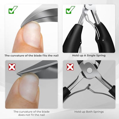Toenail Clippers for Seniors Thick Ingrown Toenails, Large Angled Nail Clippers for Men with Catcher, Heavy Duty Slanted Fingernail Clipper Long Handle Nail Cutter Gifts for Men Women Adults - style: Black Nail Clippers Set