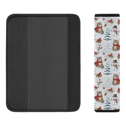 2PCS Winter Cute Cat Pet Kitten Seat Belt Shoulder Pad Soft Padded Harness Pads Strap for Adults and Children, All Vehicles, Anti-Slip Pad - color: Pattern 100