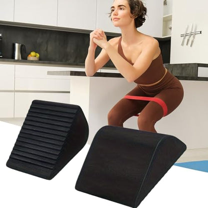 Squat Wedges Non-Slip Lightweight Calf Stretcher Incline Board | Wedge Blocks for Squatting for Workout Fitness Pushup Weightlifting Gym Yoga Balance Training Women Men Teens