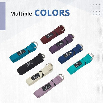 Everyday Yoga Strap with Metal D-Ring - Durable Stretching Strap for Yoga, Pilates, Flexibility & Physical Therapy (6ft, 8ft, 10ft) - color: Lilac, size: 10 Foot