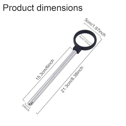 Ring Shaped Weight Stack Pin, 3/8in Diameter Drop Set Pins Tensile, 6 Inch Home Gym Selector for Weight Stack Plates, Carbon Steel Lifting Loading Extender, Performance Exercise Machine Accessories