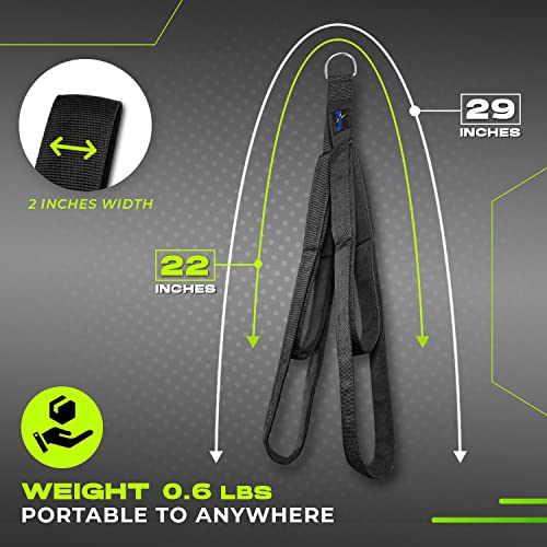 Yes4All Tricep Strap Cable Attachment 2-in-1 3D Mesh Neoprene Handles/ 2 Inches width for Different Exercises, Cable Crunch Attachment for Home Gym/Multi-Workout