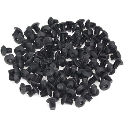 105 Pieces M4 x 5mm Button Head Socket Cap Screws, Thread Pitch 0.7mm, Sutemribor M4 Black Screws, 10.9 Grade Alloy Steel, Black Oxide Finish, Fully Threaded - size: M4 x 5mm, style: Button Head