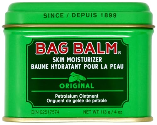 Bag Balm Vermont's Original Moisturizing for Dry Skin, Chapped Lips, Cracked Heels, Dog Paw Pads + More. 118 ml (4 oz) Tin (1) - size: 3.99 Ounce (Pack of 1)