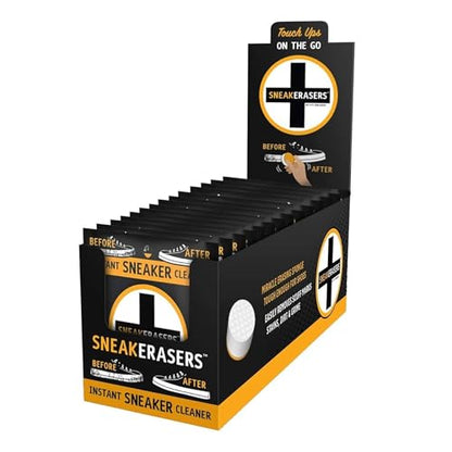 SneakERASERS Instant Shoe Cleaner Pre-Moistened Sponge, 5 Pack | Effective for White Sneakers, Tennis Shoes, Portable Shoe Cleaning Kit, Instant Sneaker Cleaner - size: 5 Pack