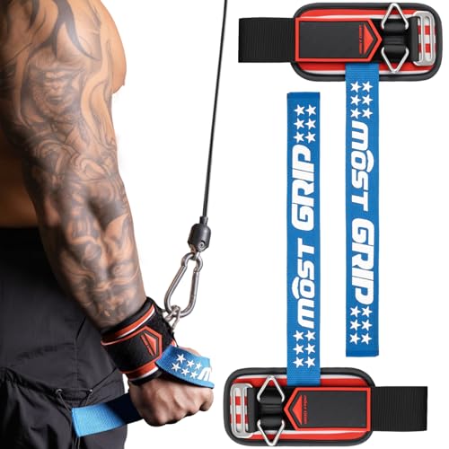 Drip Glue Non-Slip Wrist Straps for Weightlifting, 2-in-1 Lifting Straps with D Rings for Cable Machine Workout, 10mm Neoprene Padded Wrist Wraps for Weight Lifting Deadlift - color: Black-Blue, size: M (6.3-8.3Inch)