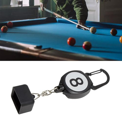 LAKE OF FIRE Pool Chalk Holder with Retractable Key Ring Black | Snooker & Billiards Pool Accessories, Professional Billiards Gifts for Men - size: Square