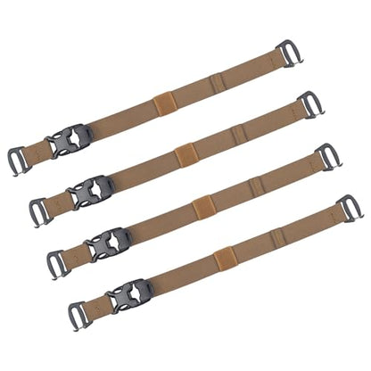 MOLLE Tactical Straps for Backpack - Adjustable 7.5-22 inch Compression Tie Down Straps for Gear, Rucksack, Tripod and Sleeping Bag - Heavy Duty 1000D Nylon (Khaki, 4-Pack) - size: 4-Pack, style: Khaki