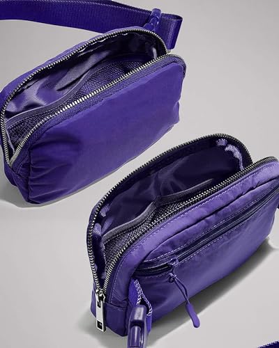 YOSHUYUKI Cross Body Fanny Packs for Women Men Fashion Waist Bag Pouch Nylon Small Travel Crossbody Bags Mini Purse Everywhere Belt Bag Bum Bag with Adjustable Strap for Workout Running Hiking Violet - color: Dark Violet