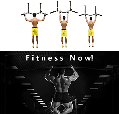 JYDQM Fitness Training Pull Up Bar for Men & Women Ergonomic Ceiling Mounted Pull Up Bar with 4 Grip Positions, Multifunctional Indoor Chin-Up Bar Home Workout Sports Equipment (Size : Straight) - size: Straight