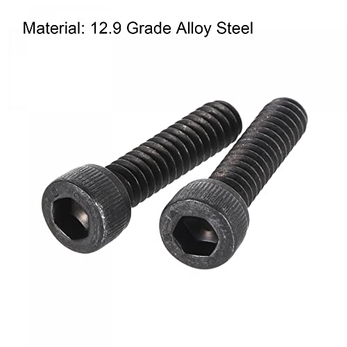 uxcell #10-24x3/4" Hex Socket Head Cap Screw Bolts 12.9 Grade Alloy Steel 25pcs - size: #10-24x3/4"