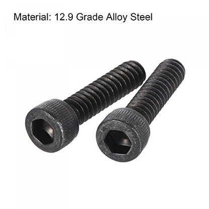 uxcell #10-24x3/4" Hex Socket Head Cap Screw Bolts 12.9 Grade Alloy Steel 25pcs - size: #10-24x3/4"