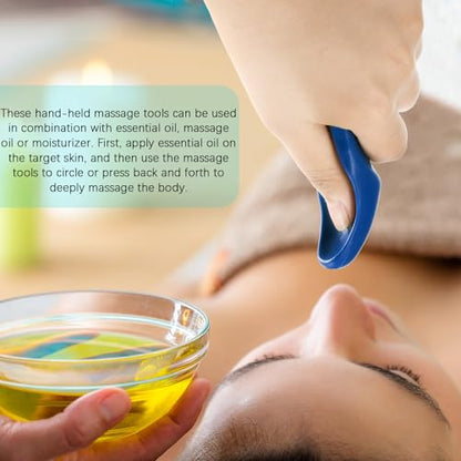 Nuanchu 2 Pcs Blue Thumb Saver Massage Tool Deep Tissue Massager for Pressure Reflexology Professional Neck Shoulder Back Foot Stress Relief - color: Blue