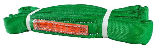 Power Lift PL2x6' Green Polyester Round Sling (5,300 lbs. Vertical Capacity) | Various Sizes in Listing | Kennedy Wire Rope & Sling Company | Proudly Manufactured in the USA - color: Green (PL2) - Vertical Capacity: 5,300 lbs., size: PL2x6'