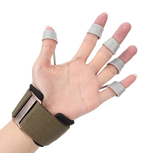 Generic Finger Strengthener, Silicone Finger Exerciser, Adjustable Wrist Strap Strengthener with 6 Resistance Levels, Ideal for Flexion Extension Training & Rock Climbing - size: 20lb
