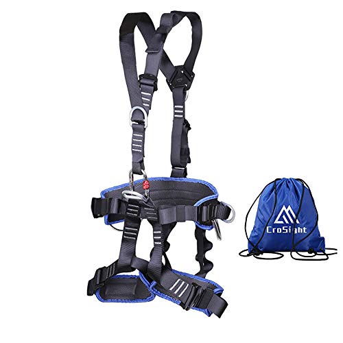 Climbing Seat Belt, Caving, Rock Climbing and Rappelling Equipment, Body Guard Protect, Rappelling Rescuing Equip - color: Black & Dark Blue-01