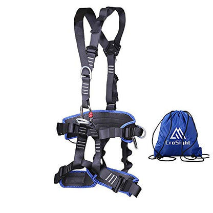 Climbing Seat Belt, Caving, Rock Climbing and Rappelling Equipment, Body Guard Protect, Rappelling Rescuing Equip - color: Black & Dark Blue-01