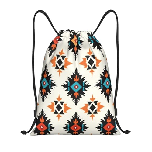 Drawstring Sports Backpacks - Lightweight Swim Gym Bags for Women Men String Sackpack for Beach Travel Yoga(Small, Traditional Totem) - color: Traditional Totem, size: Small