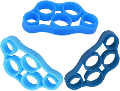 Finger Stretcher Resistance Bands(3 PCS), Hand Extensor Exerciser for Arthritis Carpal Tunnel Exercise, Gripper Set for Guitar and Rock Climbing