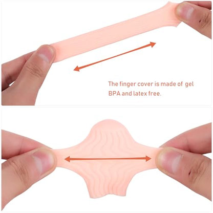 10 Pairs Silicone Finger Sleeves Finger Protectors Non-Slip Washable Covers for Cracked Skin Nail Art Crafting Gardening and Injury Protection