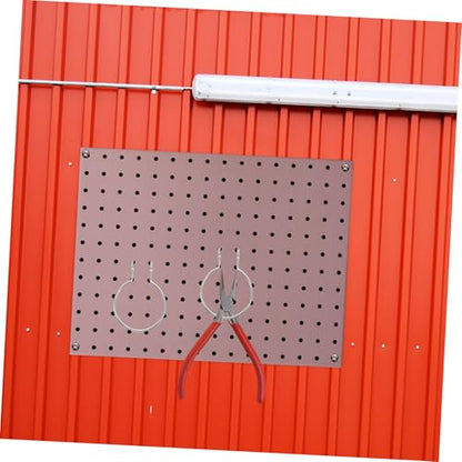 GLEAVI 10pcs Metal Pegboard Hooks Set Silver Iron Hanging Board Organizer for Craft Room Garage Sturdy Cup Holder Rings for Tools and Accessories Storage