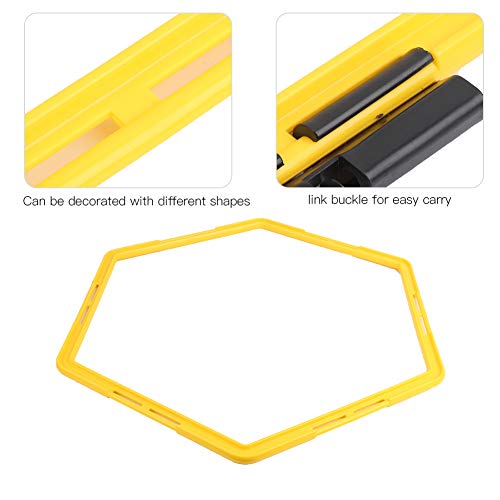 Outroad Speed Agility Training Ladder Rings Set,6Pcs Agile Ring Polygon Physical Training Hexagonal Step Suit Football Equipment