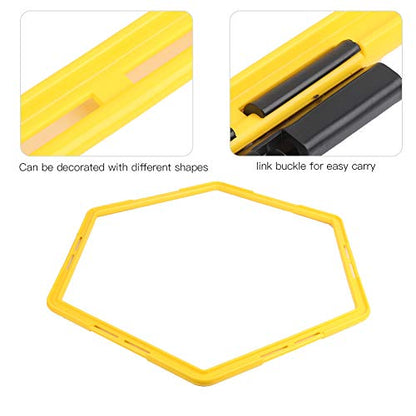 Outroad Speed Agility Training Ladder Rings Set,6Pcs Agile Ring Polygon Physical Training Hexagonal Step Suit Football Equipment