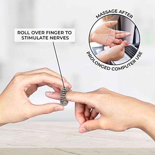 Lindo FingerCare Massager Finger Massage System | Includes One Finger Roller, Two Massage Rings, Joint Care