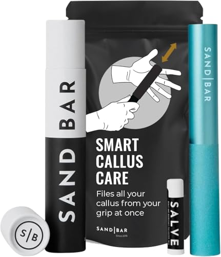 SandBar Callus Remover Tool, File for Hands, Durable Aluminum Tool Callus Shaver, Palm and Heel Dead Skin Removal, Includes Nourishing Salve, Ideal for Athletes, Climbers, and Gym Enthusiasts - Blue - style: Aqua