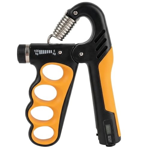 Sutekus Hand Grip Strengthener with Digital Counter, Ergonomic Grip Strength Trainer for Athletes, Musicians, Forearm Exercise & Physical Therapy