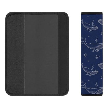 2 Pack Universal Soft and Comfortable Seat Belt Cover for Kids, Car Seats Pushchair Strollers High Chair Pushchair, Navy Blue Whales Seat Belt Cushion - color: Pattern 547