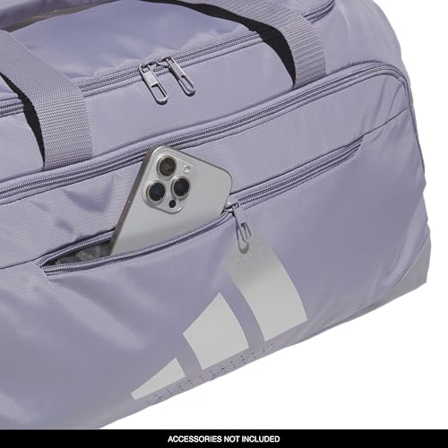 adidas Defender 5 Duffel Bag for Sports, Gym and Travel, Slate Grey/Silver Metallic, OSFA - color: Slate Grey/Silver Metallic/Medium 59L, style: Medium 59l