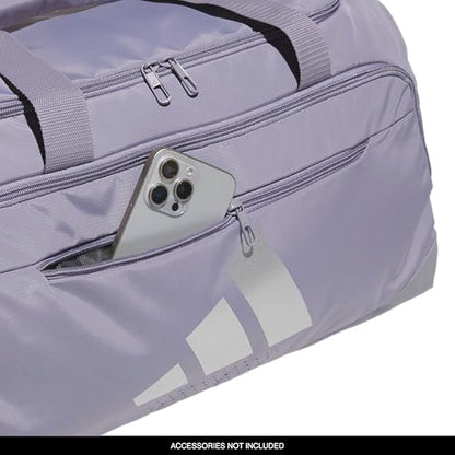 adidas Defender 5 Duffel Bag for Sports, Gym and Travel, Slate Grey/Silver Metallic, OSFA - color: Slate Grey/Silver Metallic/Medium 59L, style: Medium 59l