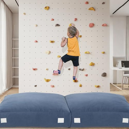 whiffee Upgraded Crash Pad for Kids Sensory with Handle,Soft Foam Blocks - Crash Pads for Autistic Children Indoor Jump Climb, Kids Autism Sensory Crash Mat with Anti-Slip Washable Cover - size: 3FT x 4FT