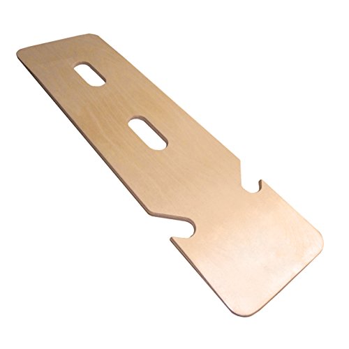 Rehabilitation Advantage Durable Birch Wood Transfer Board with Notches, 3/8” Thick x 28” Long x 8” Wide with Notches and 2 Hand Holes - size: 3/8” Thick x 28” Long x 8” Wide