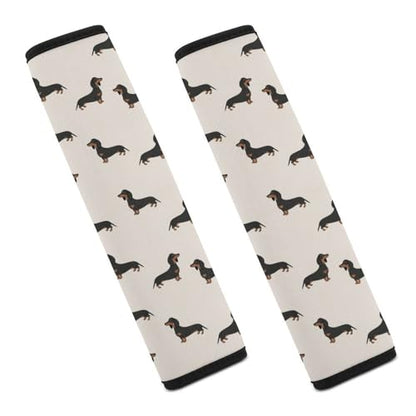 2 Pack Dachshund Weiner Dog Pet Dogs Car Seat Belt Pad Soft Padded Automotive Seat Belt Protector for Child, Stroller Pushchair High Chair, Shock Absorption - color: Pattern 907