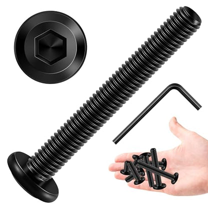 20Pcs M6 x 50mm M6 Screws Flat Head Socket Cap Screw Bolts Furniture Bolts, Allen Socket Drive M6, 304 Stainless Steel, Black Oxide M6x1.0 by Marysino - color: Black, size: M6 x 50mm