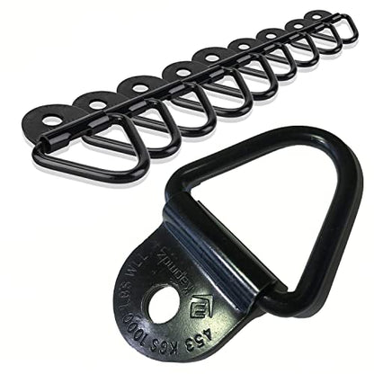 Heavy Duty Truck Bed Tie Down Anchors Rings Trailers Hook Cargo Bolt on V Ring Pickups Rail Accessories (10 Pack) - size: 10 Pack