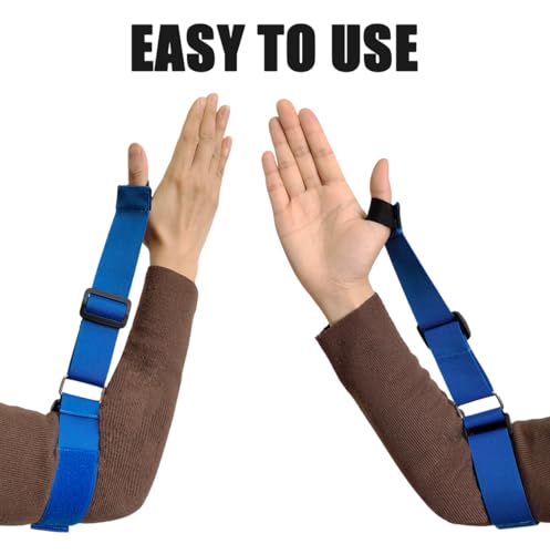 Arm Swing Trainer, 90 Degree Running Form Aid for Speed & Agility Training, Adjustable Strap to Improve Endurance, Prevent Arm Crossing in All Sports, Help Athletes Run Faster - size: Large(Blue)
