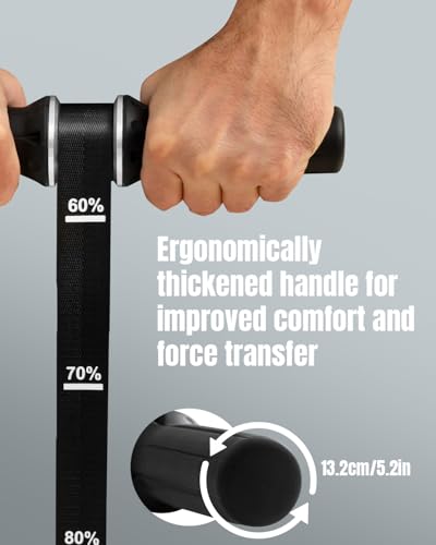 Forearm Strengthener & Wrist Roller, Forearm Trainer with Thicker Handle | Forearm Exerciser with Heavy-Duty Nylon Strap for Muscle Building, Grip Strength and Recovery