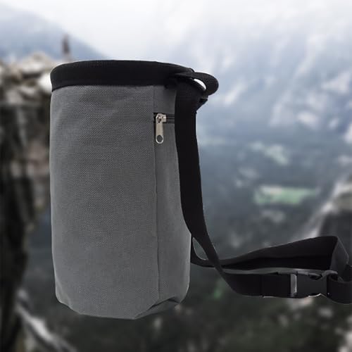 Rock Climbing Chalk Bag Talcum Powder Weightlifting Pouches Adjustable Drawstring Nonslip Storage Pouches Adjustable Drawstring Bag - color: Gray Powder Bag Dsh