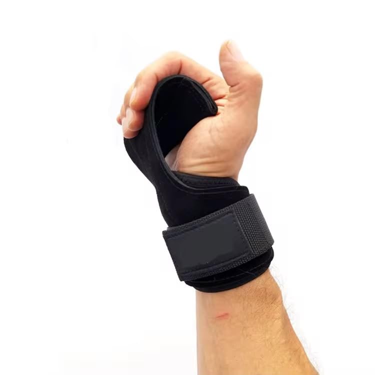 lifting straps for pull up bar – wrist weights, Adjustable Support for weightliftingDeadlift, Powerlifting, Strength Training – Gym Accessories for Men & Women (1 Pair, Black)