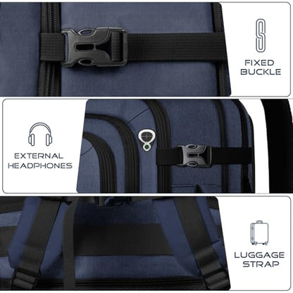 Travel Backpack, Extra Large Carry on Backpack, TSA 18.4 inch Laptop Bags Flight Approved, Lightweight Waterproof Business Luggage Bag, Gifts for Women, Blue - color: Blue, size: 18.4 Inches